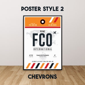 FCO Rome Fiumicino Airport Poster Print