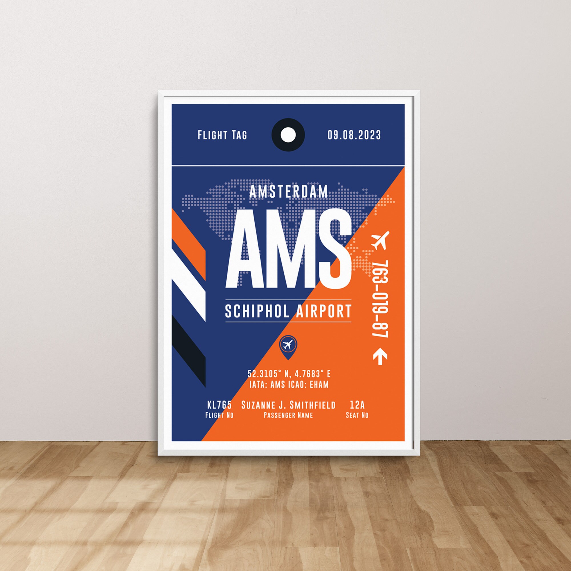 Amsterdam Airport Print, Amsterdam Travel Poster, Custom Airport Print, AMS  Airport Decor, Cabin Crew Gift, Personalised Airport Travel Art - Etsy