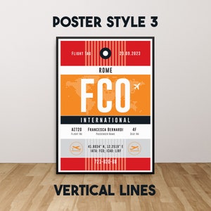 FCO Rome Fiumicino Airport Poster Print