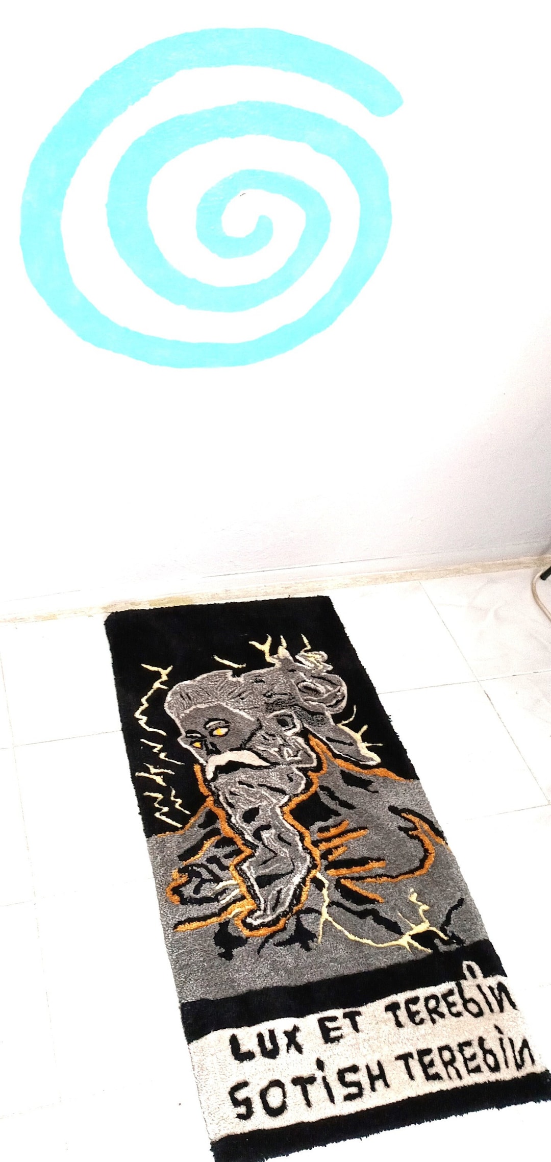 Tuft Rug Jesus Zeus Yoga Rug Tufted Rug, Handmade Tuft Rug, Colorful Tufting Rug, 43 ...