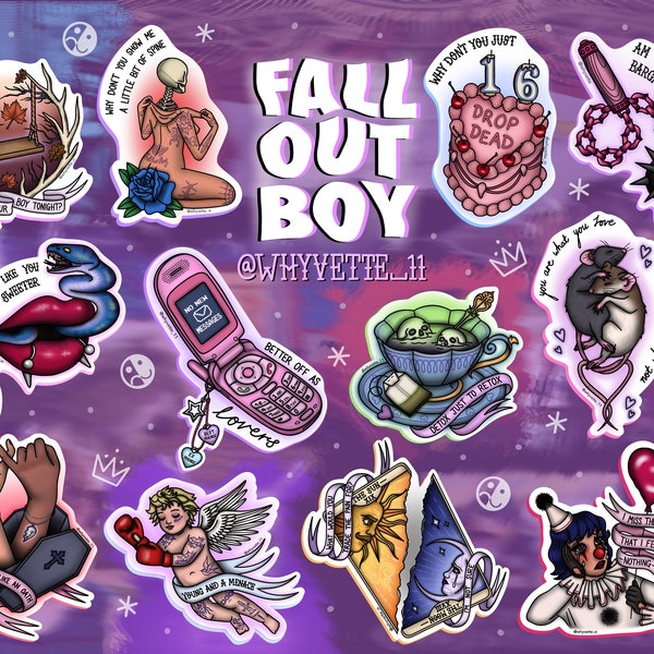 Fall Out Boy-stickerpakket - *Door fans gemaakt*