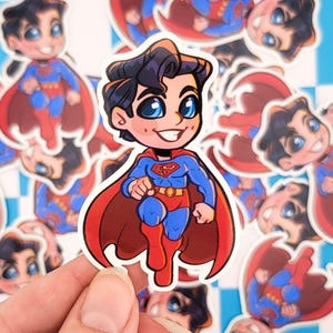 Caped Hero Chibi Sticker