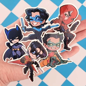 Batfam Chibi Stickers
