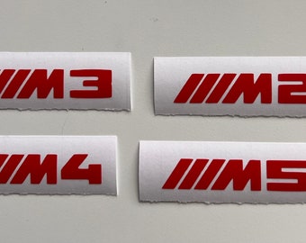 4x BMW M, M2, M3, M4, M5 Aufkleber  + Geschenk