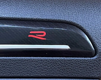 VW R Aufkleber 6 Stück, 2 Chrom, 2 Schwarz matt, 2 Rot matt + Geschenk