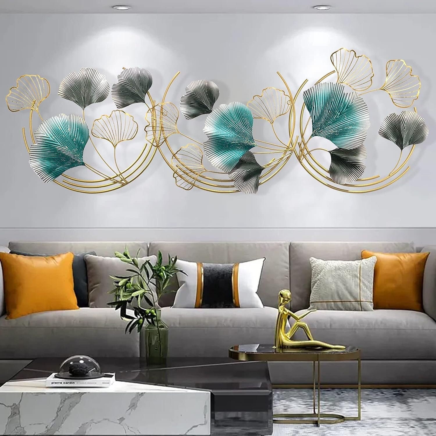  Set Of 6 Gold Metal Wall Art, Living Room Wall Art, Metal Wall  Decor, Wall Decoration, Unique Wall Art, Modern Wall Art