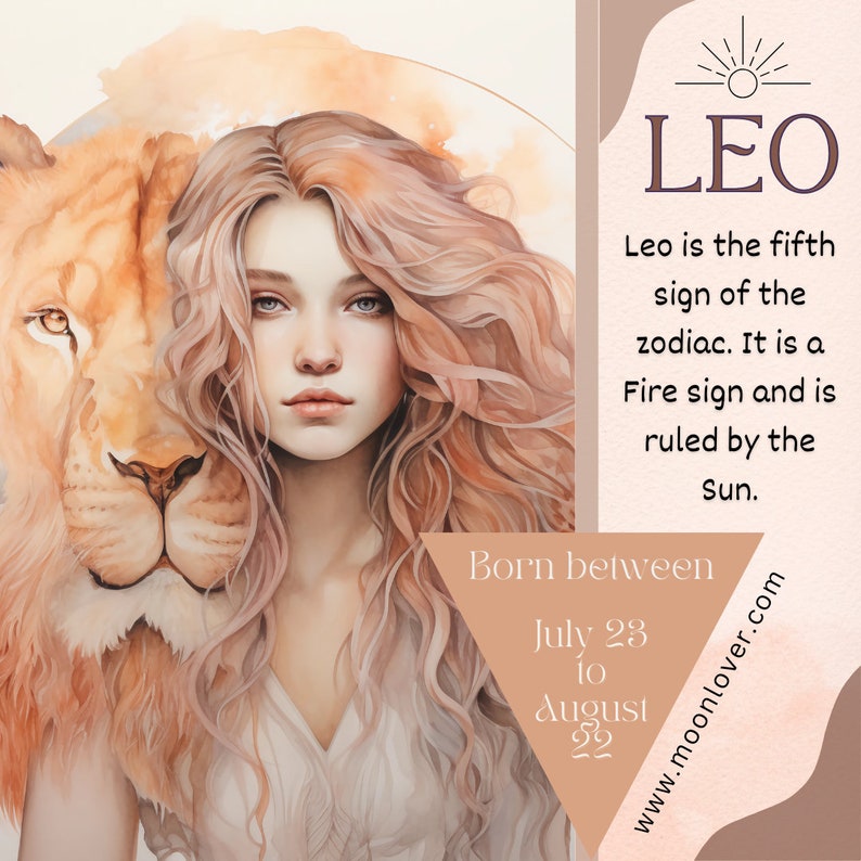 Astrology Instagram Leo Template Bundle, Zodiac Canva, Leo Zodiac