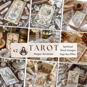 Tarotkarten, Major Arcana, hochwertige PNG, Tarotreader, Witchy Bilder, Tarotkarten für Wahrsager