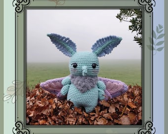 Chubby Moth Crochet Pattern - PDF Tutorial Digital Download - Amigurumi Plush Insect Butterfly Bug