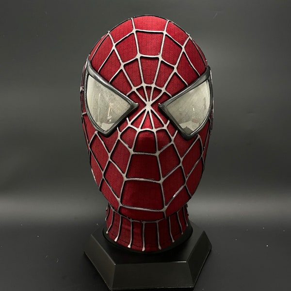 Spiderman Mask Sam Raimi Spider Man Mask Adults with Faceshell and magnetic lenses Spiderman Cosplay Costume, Wearable Mask