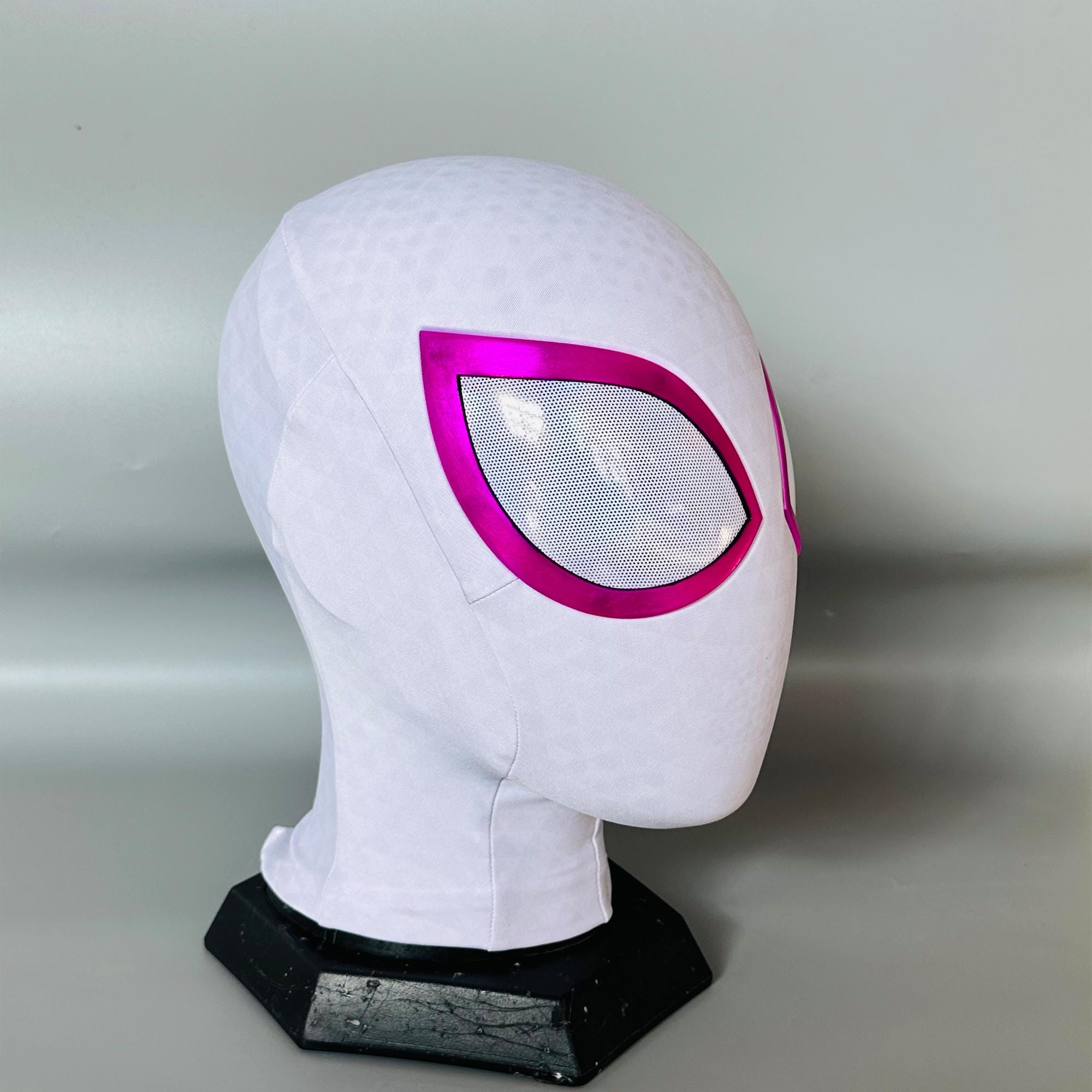 Masque Faceshell Spider-Gwen Avec Masque En Spandex Et Lentilles - Sans Capuche, Fait Sur Mesure En Italie