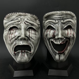 Comedy and Tragedy Theater Mask Set Costume Halloween 3D model 3D