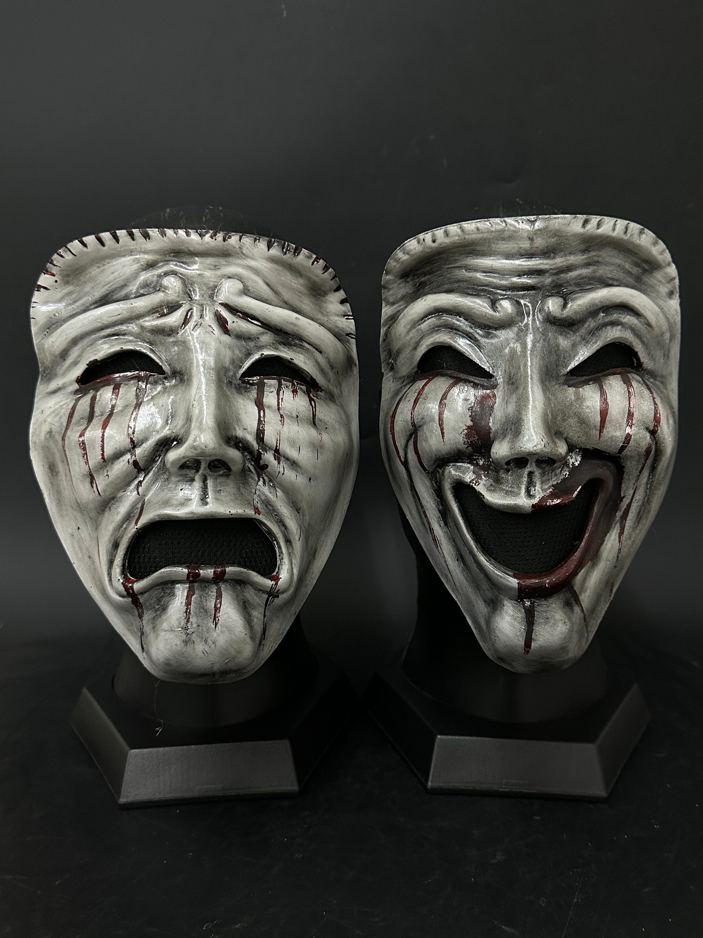 Blood Stain SCP 035 Mask Comedy Mask Tragedy Mask Wearable 