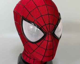 Ulepszona maska cosplay z filmu Niesamowity Spider-Man 2 z maską i soczewkami. Niesamowita maska do noszenia Spider-Mana, prezenty świąteczne, prezent na Boże Narodzenie