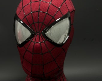 Masque Spiderman incroyable personnalisé, masque de cosplay Amazing Spiderman 2 avec coque faciale et lentilles, masque portable