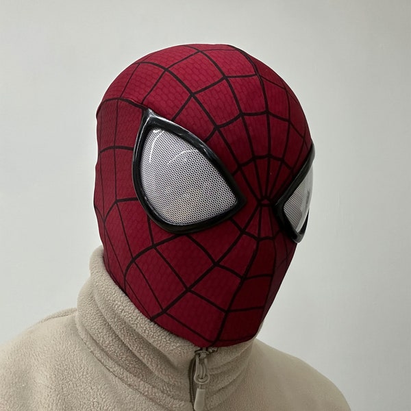 Incredibile maschera cosplay di Spiderman 2 con guscio e lenti Incredibile maschera indossabile di Spider-man