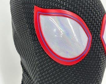 Máscara personalizada de Miles Spiderman, accesorio de película para cosplay.
