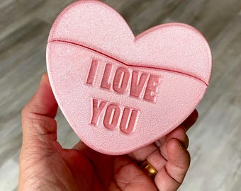 Impressão 3D de coração com pênis "Eu te amo" | Presente engraçado para o Dia dos Namorados | Piadas com pênis