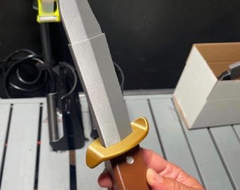 Bowiemesser, gefedert, einziehbar (Filmrequisite)