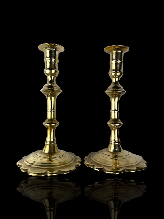 Candle Stick Holders. 18th Century (circa 1740). Pair.