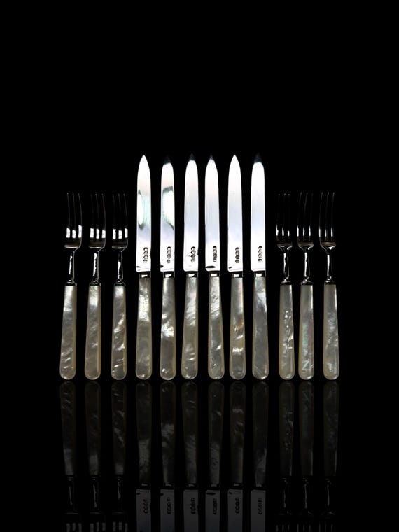 Antique Sterling Silver Cutlery Set. 1937, England. Cased.