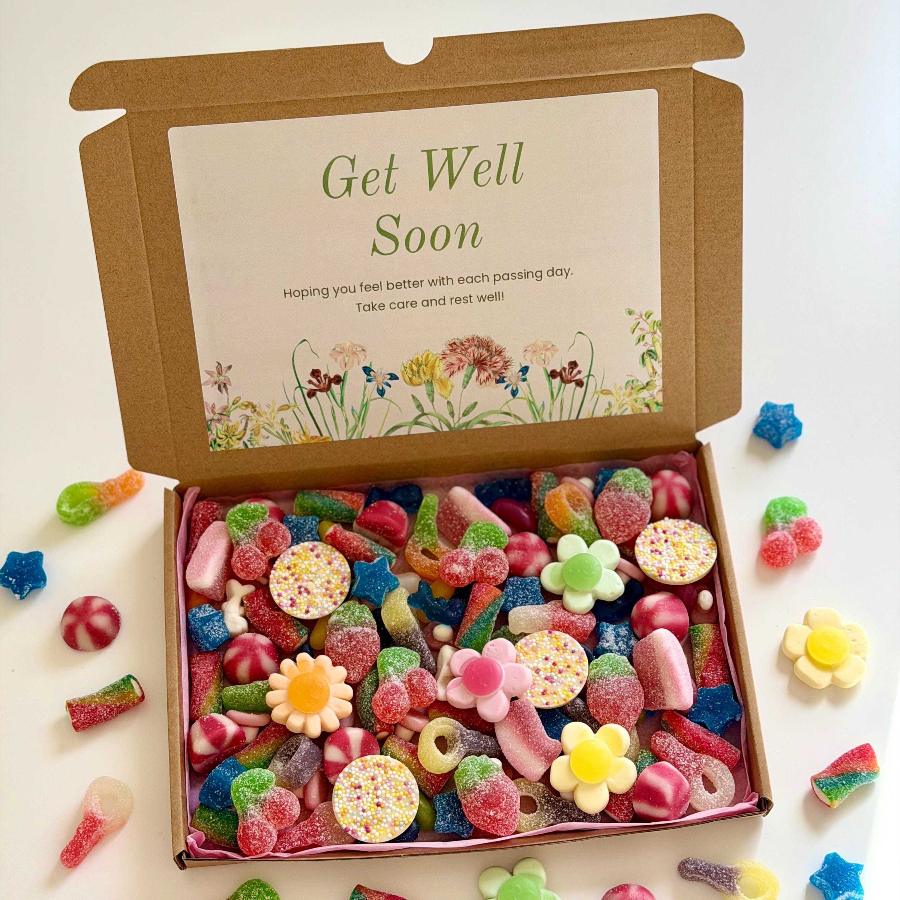 GET WELL SOON Personalised Pick N Mix Sweet Box -thinking of You ...