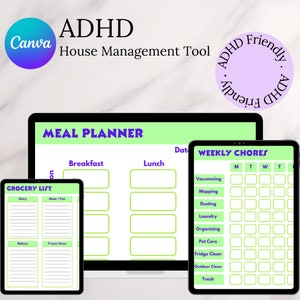 Ultimate ADHD House Management Tool, Stay Organized, Tackle Clutter, and Thrive in Your Home with this Comprehensive Planner