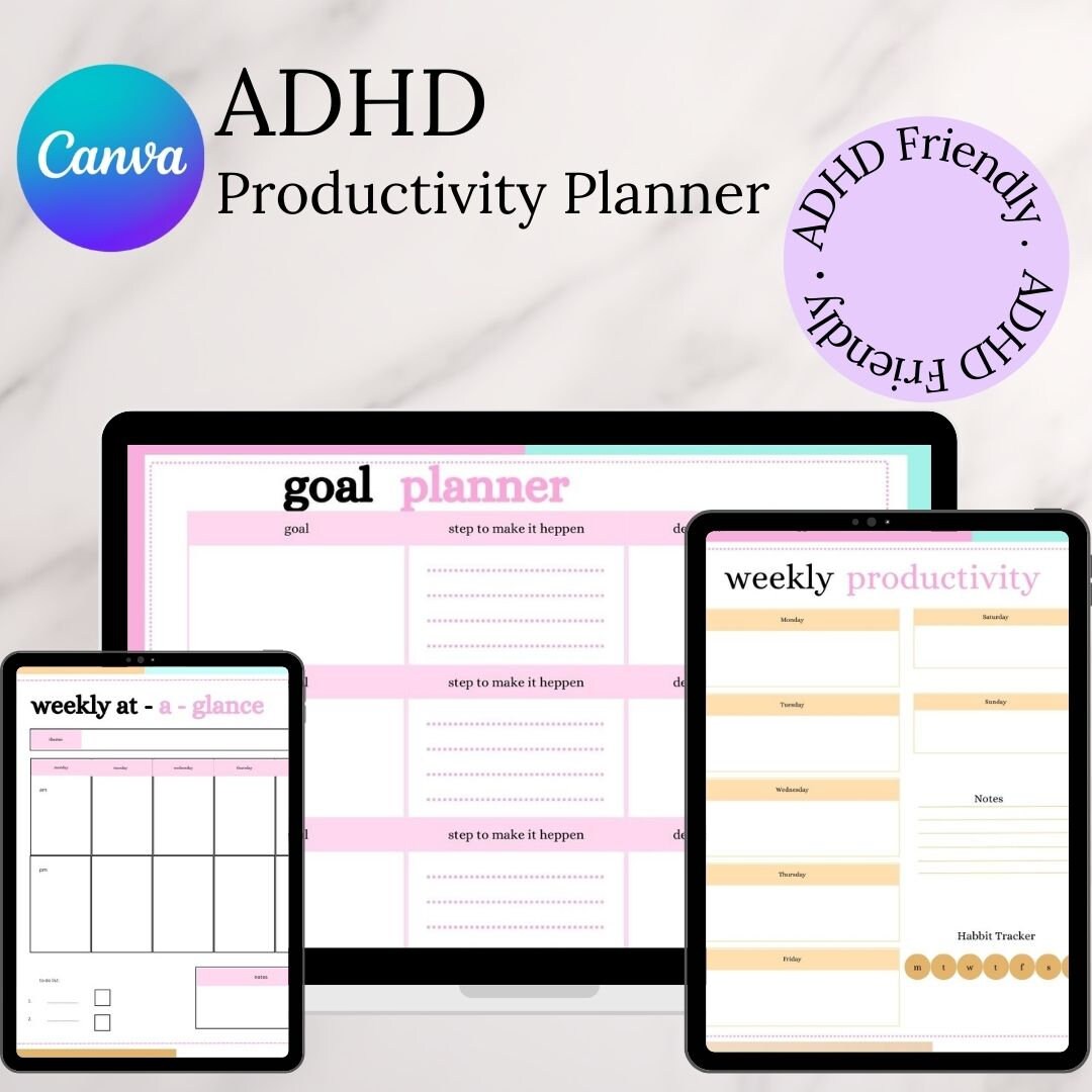 Boost Productivity With ADHD Planner for Success, Stay Organized ...