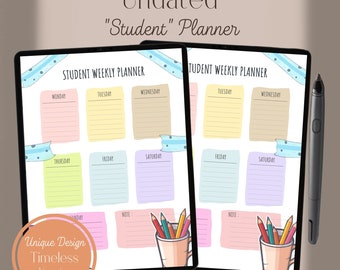 Student Weekly Planner, Stay Organized and Adorably Stylish Themed Organizer for Every Week