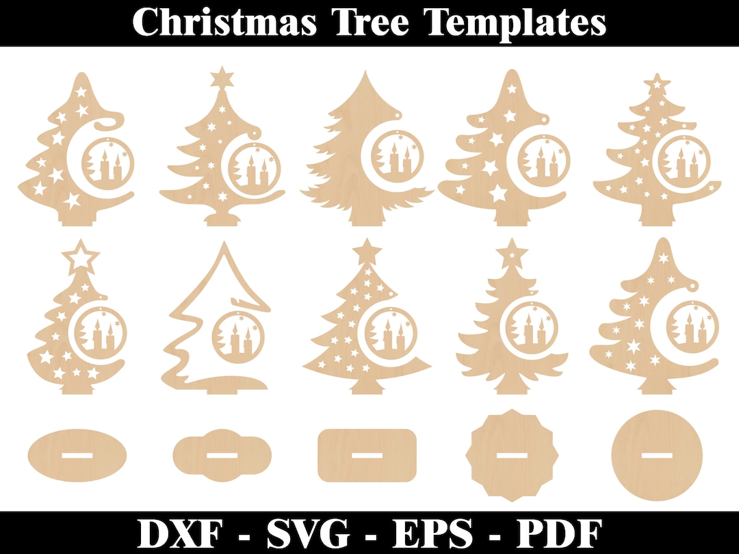Christmas Tree DXF File for Laser Cutting Christmas Tree SVG Christmas