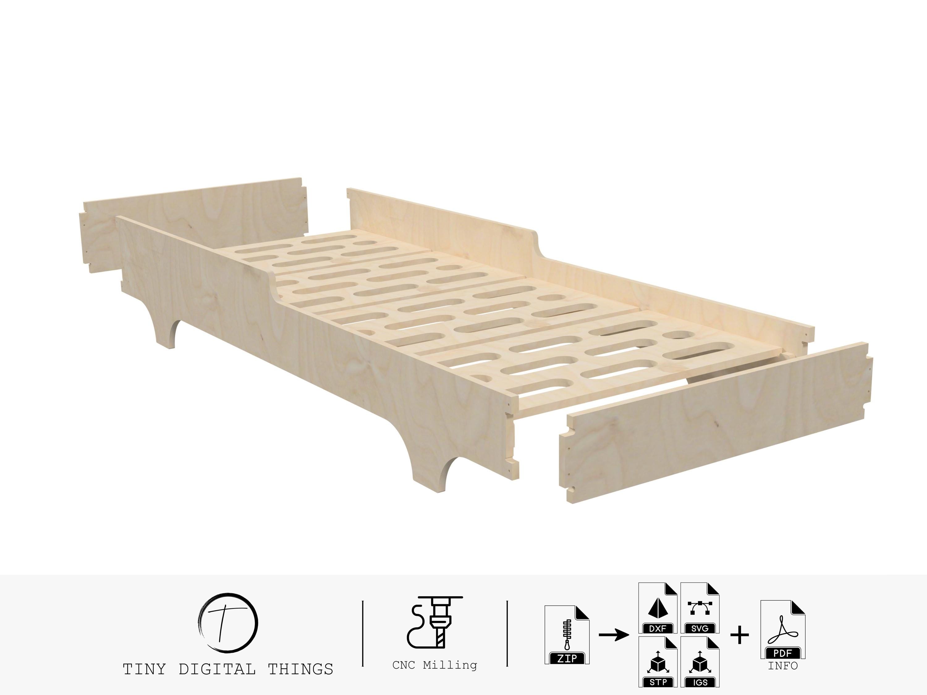 Loop Bed File Design Wood Bed CNC Cut Files | Plywood Bed | Children's Bed | Kids Bed ...