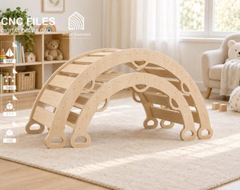 Climbing Arch CNC Cut File | Kids Rocking Chair | Montessori Pikler Arch | Pikler Arch | Toddler Climber digital files dxf svg stp igs