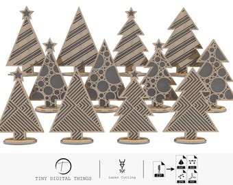 Christmas Tree Laser Cutting, Christmas Tree DXF, Christmas Tree SVG, Christmas Decoration, Christmas Tree Stand DXF, Christmas Tree Decor