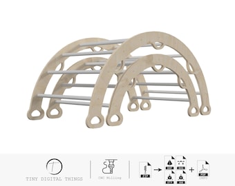 Climbing Arch CNC Cut File | Kids Rocking Chair | Montessori Climbing Arch | Pikler Arch | Toddler Arch | Arch Digital files dxf svg stp igs