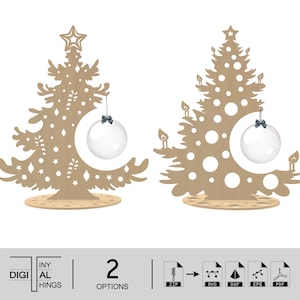 Christmas tree DXF, SVG files for laser cutting Christmas Tree SVG, Christmas decoration Laser Cut - dxf, svg, pdf, eps