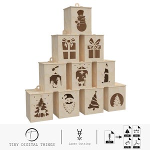 Christmas Lantern Laser Cutting, Christmas Lantern DXF, Christmas Night Lamp, Christmas Candle Holder Laser Cutt, Night Light Candle Holder