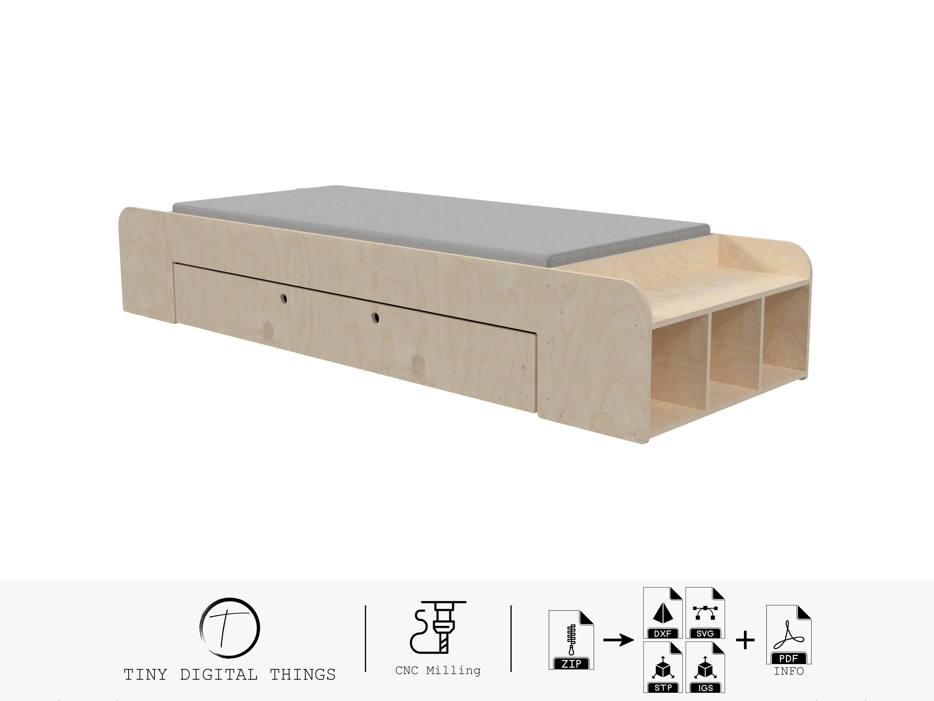 Loop Bed File Design Wood Bed CNC Cut Files | Plywood Bed | Children's Bed | Kids Bed ...