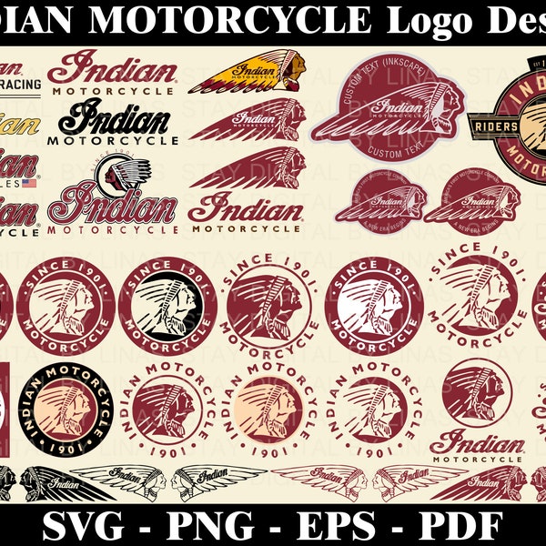 Indian Motorrad SVG, Indian Motorrad PNG, Vektordateien, Schnittdateien für Cricut, Silhouette - digitale Dateien - svg, png, eps, pdf.