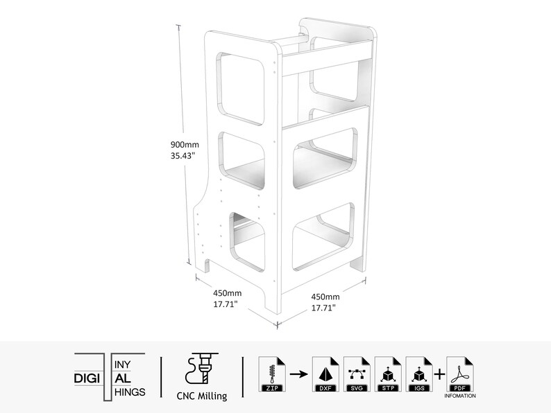 Adjustable Montessori Kids Step Stool, Kitchen Stool Helper, Toddler