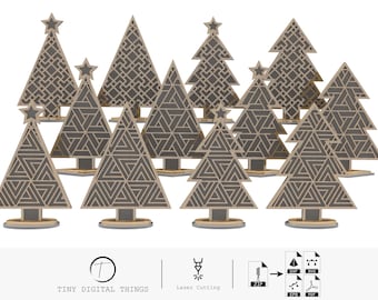 Christmas Tree Laser Cutting, Christmas Tree DXF, Christmas Tree SVG, Christmas Decoration, Christmas Tree Stand DXF, Christmas Tree Decor
