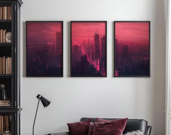 Crescent City City Skyline Print | Lunathion Fan Art | Bryce Quinlan | Ruhn Danaan | Light it up | Sarah J Maas Bookworm Gift