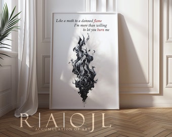 Fourth Wing Print | Book Citation | Bookworm Merch | Dragonriders Wall Art | Fourth Wing Poster | Digital Download | Multiple Sizes
