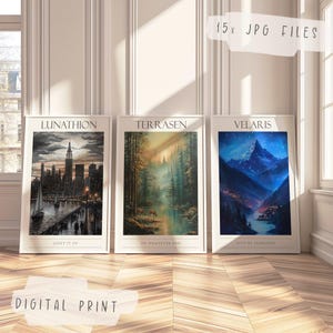 Conjunto de 3 impresiones de Sarah J Maas | Póster Trono de Cristal | Ciudad Creciente | Acotar | Arte de pared con cita de libros | Mercancía Bookworm | DESCARGA DIGITAL