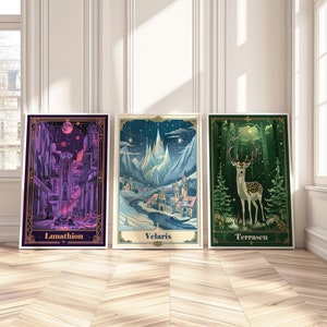 Sarah J Maas set of 3 Prints | Throne of Glass Poster | Crescent City | Acotar | Book Citation Wall Art | Bookworm Merch | DIGITAL DOWNLOAD