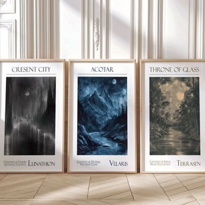 THRONE OF GLASS Set of 3 Print | Book Citation | Bookworm Merch | Acotar | Cresent City | Set of 3 Digital Download | Multiple Sizes