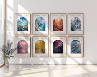 ACOTAR Set of 8 Print | Book Citation | Bookworm Merch | Throne of Glass | Crescent City | Set of 3 Digital Download | Multiple Sizes