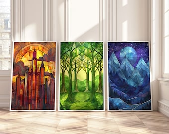 Sarah J Maas set of 3 Prints | Throne of Glass Poster | Crescent City | Acotar | Book Citation Wall Art | Bookworm Merch | DIGITAL DOWNLOAD