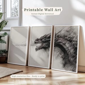 Fourth Wing Tairn Set of 3 Poster Print | Book Citation | Bookworm Merch | Dragonriders Wall Art | Digital Download | Multiple Sizes