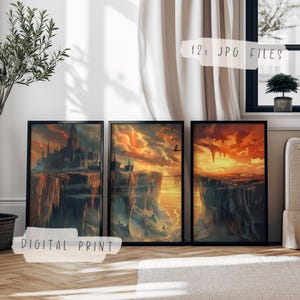 Fourth Wing 3er Set Druck | Basgiath Kriegsschule | Bücherwurm Merch | Fourth Wing Poster | The Empyrean series | Digital Download |