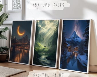 Sarah J Maas set of 3 Prints | Throne of Glass Poster | Crescent City | Acotar | Book Citation Wall Art | Bookworm Merch | DIGITAL DOWNLOAD